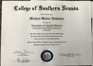 College of Southern Nevada diploma