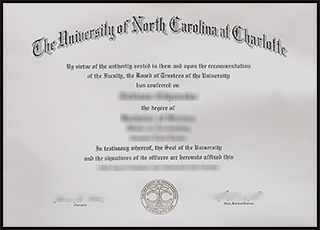 UNC Charlotte diploma