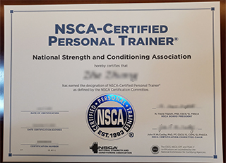 NSCA certificate