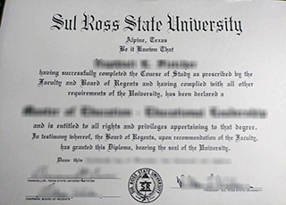 Sul Ross State University diploma