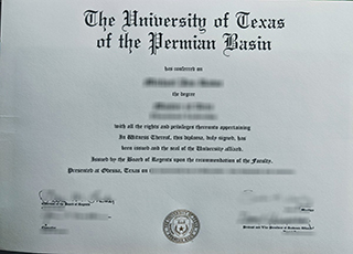 University of Texas of the Permian Basin diploma