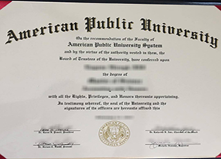 American Public University diploma