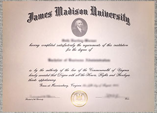 James Madison University diploma