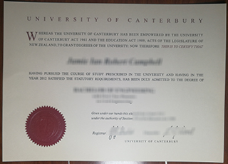 University of Canterbury diploma