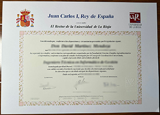 Universidad de La Rioja diploma