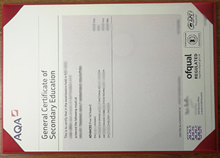 AQA GCSE certificate