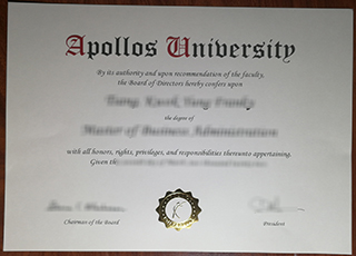 Apollos University diploma