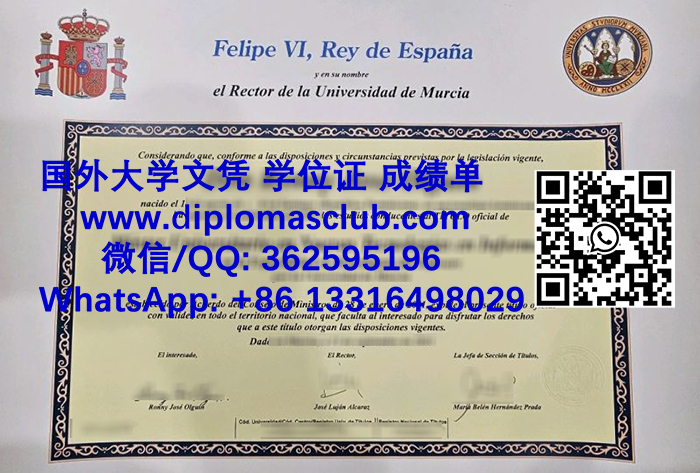 Universidad de Murcia diploma