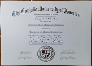 Catholic University of America diploma