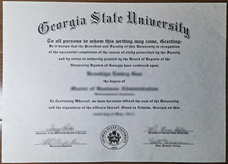 Georgia State University diploma