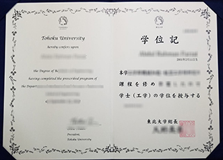 Tohoku University diploma