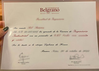 University of Belgrano diploma