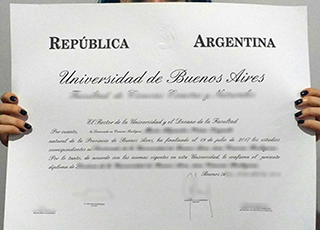 University of Buenos Aires diploma