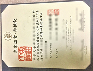 Toho University diploma