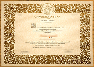 University of Siena diploma